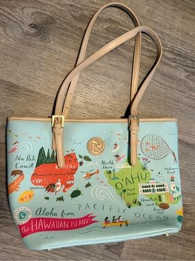 Spartina 449 Hawaii Exclusive Island Hawaiian Print Purse Tote